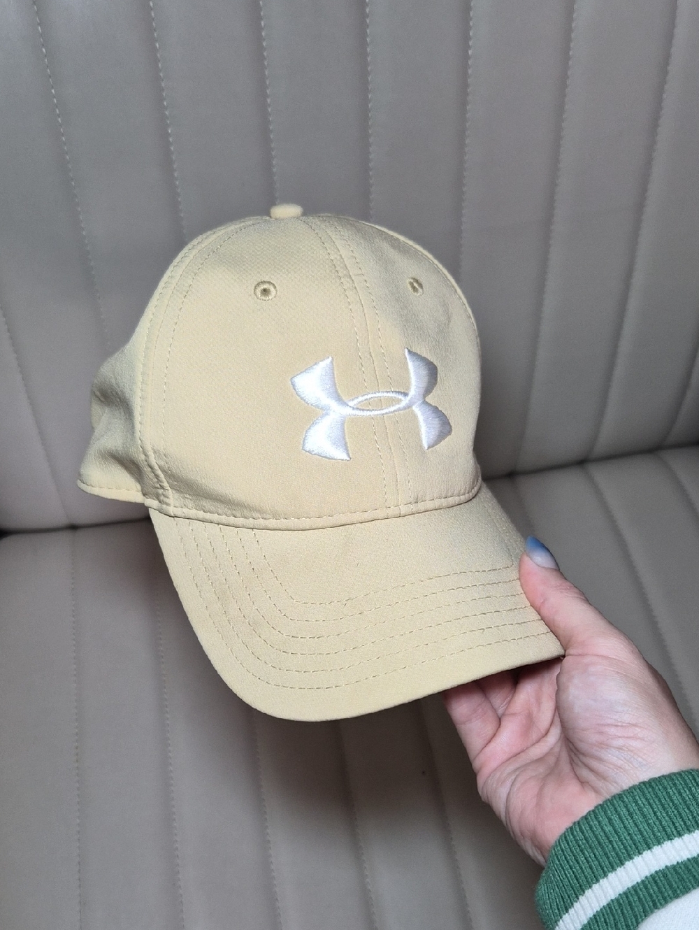 Under Armour Khaki Baseball Cap with White Logo